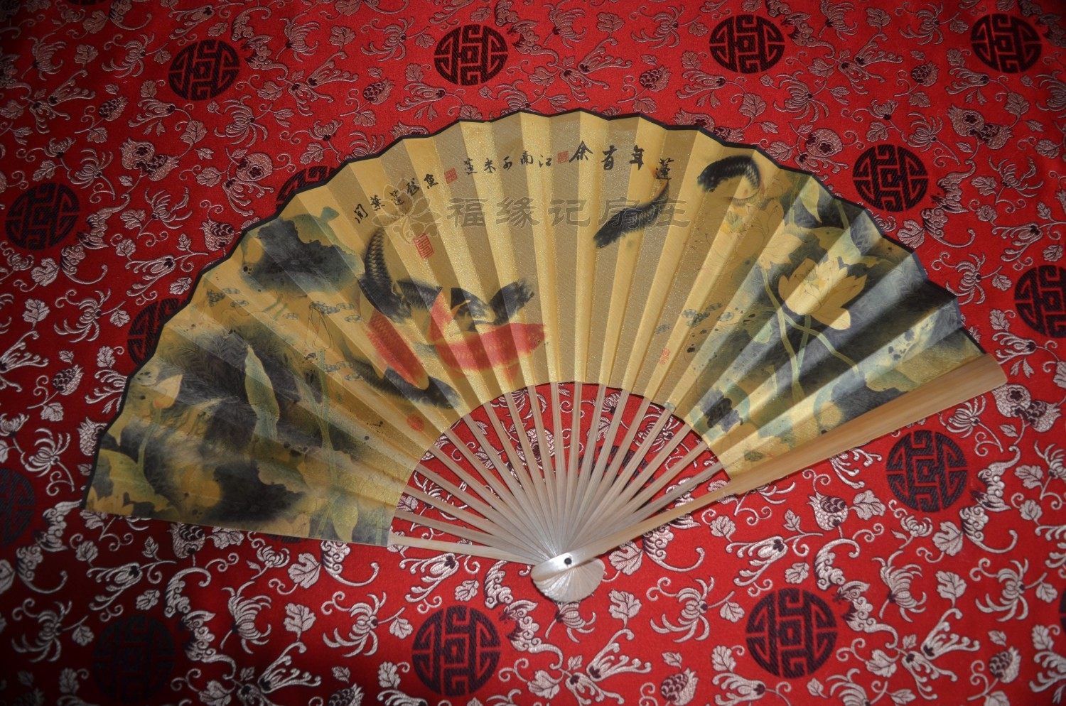 中国古风折扇古典丝绸绢扇 手工艺礼品 折叠扇子 九寸 水磨玉,居家日用,扇子,淘宝优惠券,粉丝福利购,淘宝优惠卷