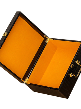 30X25X10cm高档箱包包装盒男女皮包手抓包礼品皮盒空盒子橙色木盒