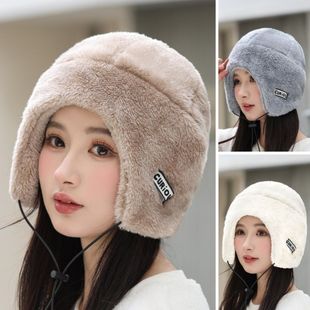 雷锋帽子护耳护脸冬季加绒加厚电动车骑车防寒防风包头帽子男女款