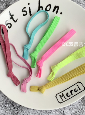杨幂同款少女风荧光色发圈