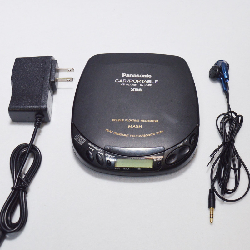 2手纯日产HIFI发烧松下SL-S141CD随身听cd机纯黑欧版送电源包邮