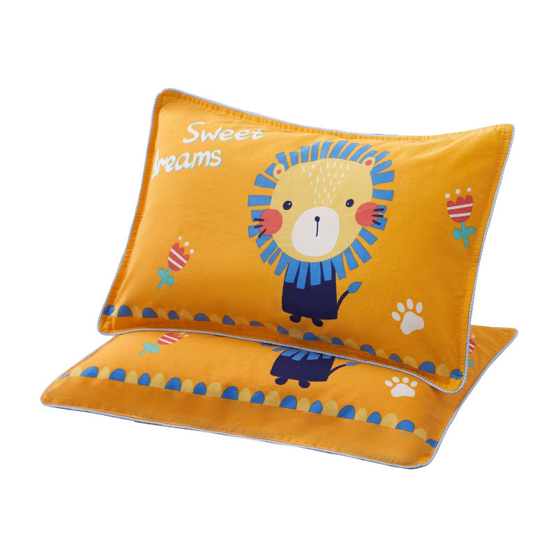 新品枕头套纯棉儿童幼儿园卡通全x棉3050宝宝专用吸汗一对枕套4