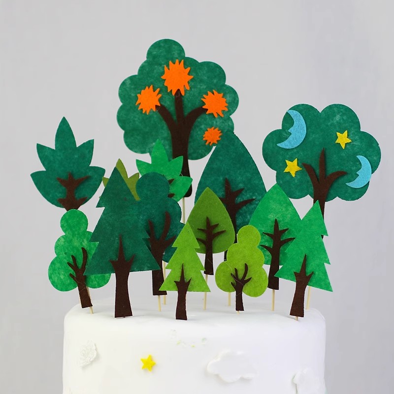 森林蛋糕装饰插件森系树林