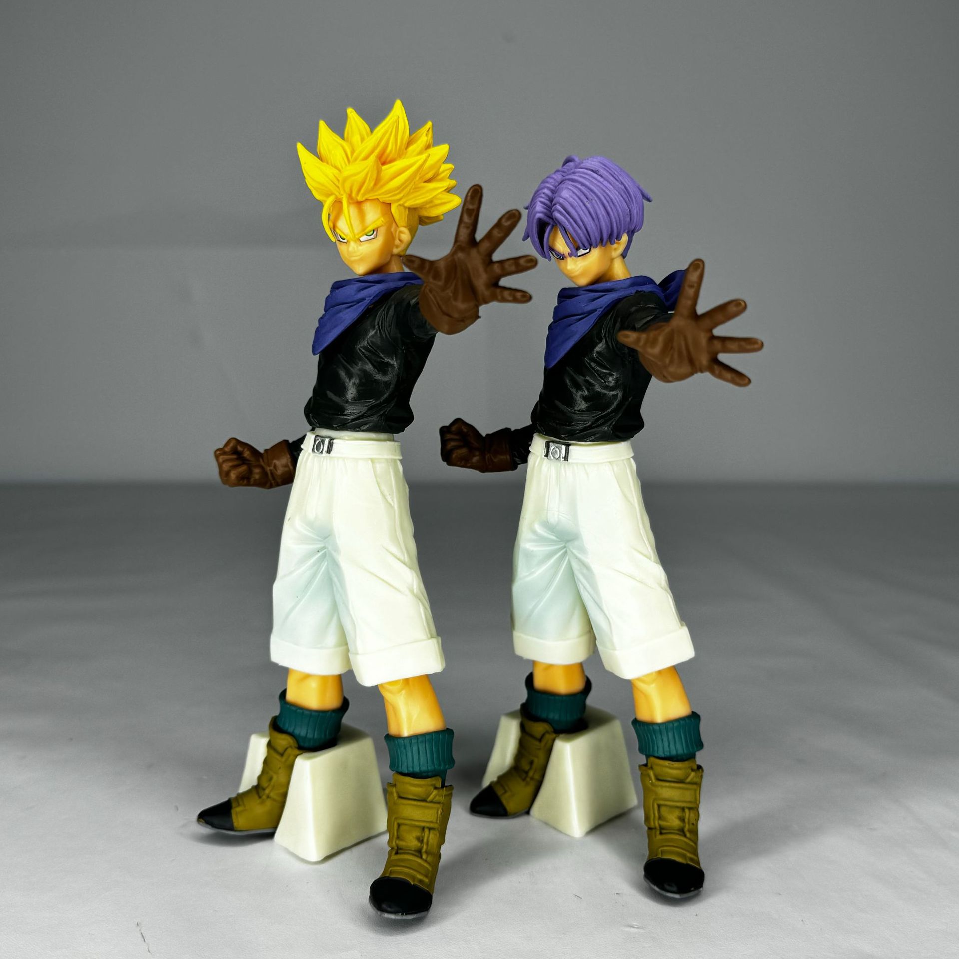 七龙珠GT终极战士造型特兰克斯紫发蓝发赛亚人站姿手办模型摆件