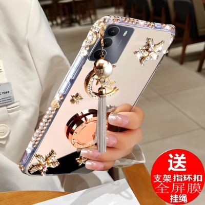 realme真我V70手机壳RMX3946镜面硅胶水钻真我v70s女rmx3948新款