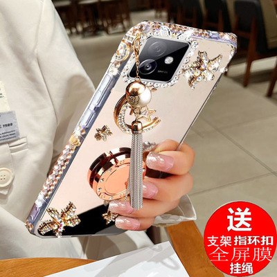 荣耀x60GT手机壳水钻镜面套华为荣耀x60gt硅胶女AGI-AN00超薄外壳