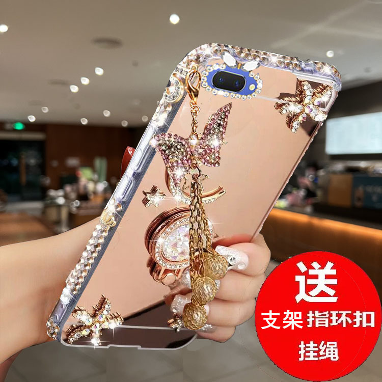 适用oppoA5手机壳oppo水钻A5硅胶套A3s全包防摔PBAM00软镜面女潮