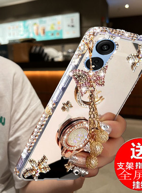 适用于oppoA1Pro手机壳5G潮流女款镶钻opopA1por超薄防摔oopoA1pro水钻镜面PHQ110日韩网红A1pro全包保护套