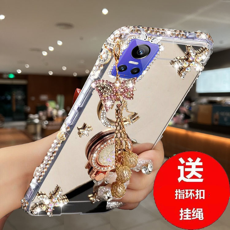 适用真我gtneo3手机壳女新款RealmeGTNEO3镜面全包gtne03潮牌高级感RMX3560镶钻软硅胶5G版网红奢华保护套