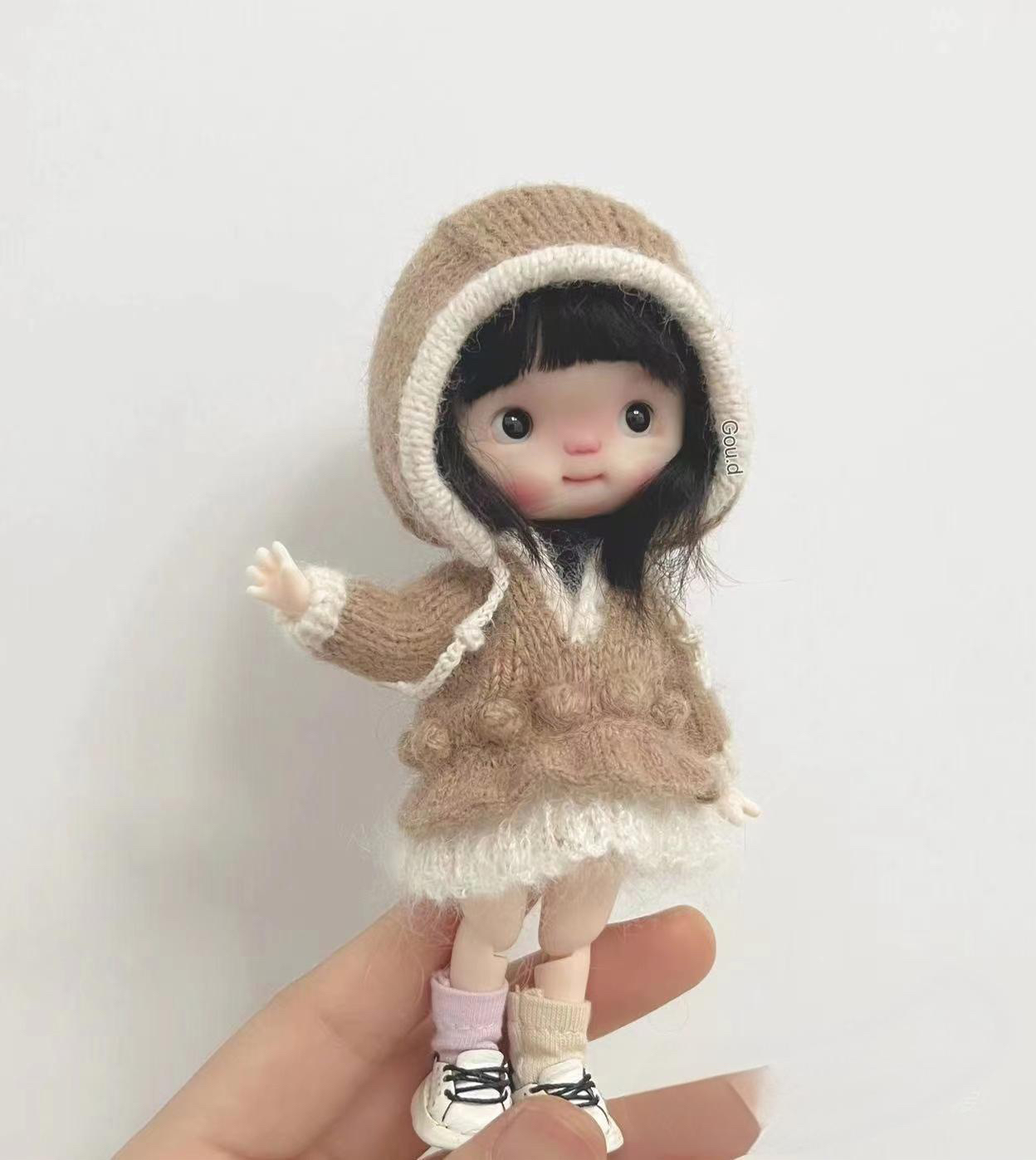 ob11娃衣 gsc Qbaby 奶茶小熊小奶熊棒针衣服文字图解