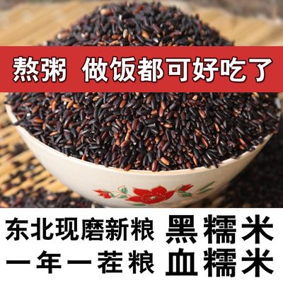 东北黑糯米血糯米粘性黑米