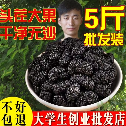 5斤桑葚新货干净无沙新疆黑桑葚干泡水泡酒泡茶桑葚干无硫无添加