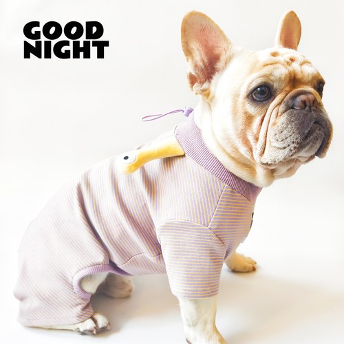 GOODNIGHT晚安法斗巴哥英斗宠物衣服四脚衣保暖打底T恤法斗衣服