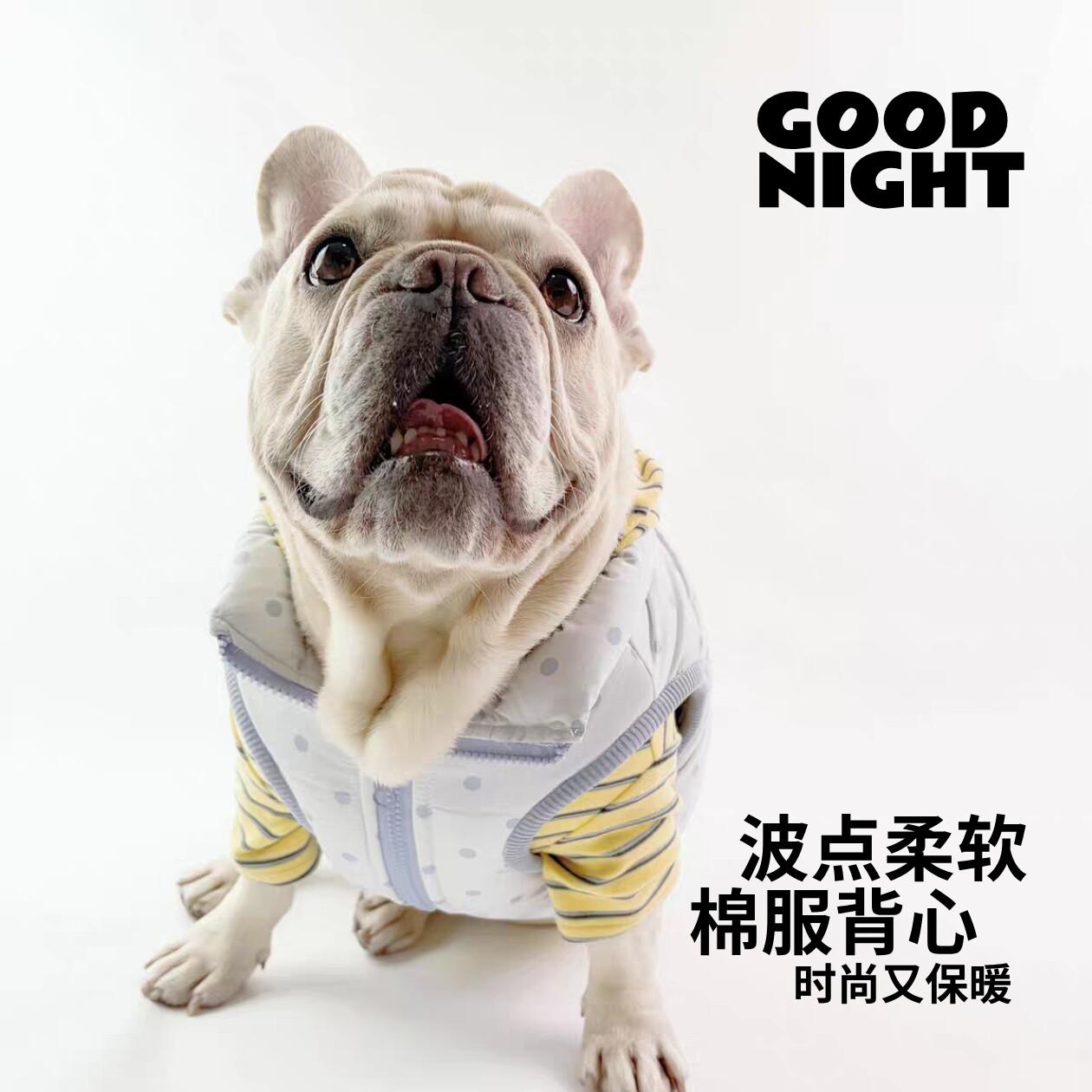Goodnight晚安法斗巴哥恶霸英斗柯基狗狗衣服秋冬法斗衣服棉服