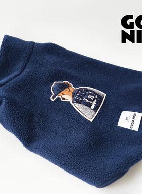 GOODNIGHT晚安法斗巴哥恶霸宠物衣服保暖摇粒绒高领外套法斗衣服