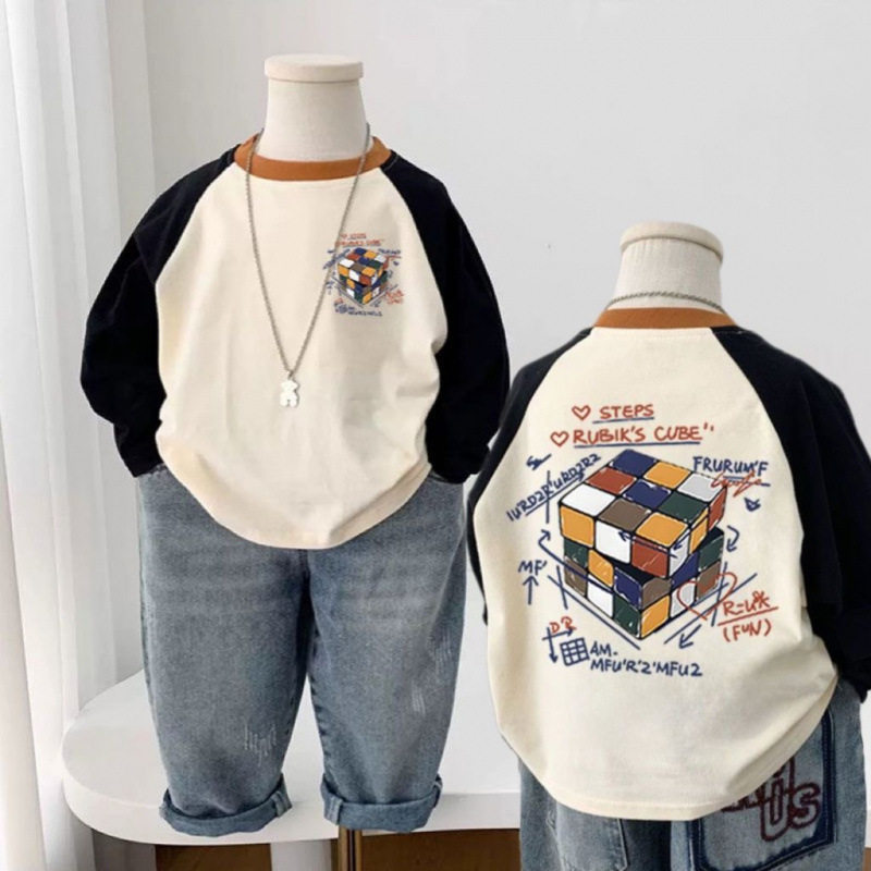 男童T恤长袖宝宝打底衫春秋款小童春季纯棉薄款儿童春装男孩上衣t