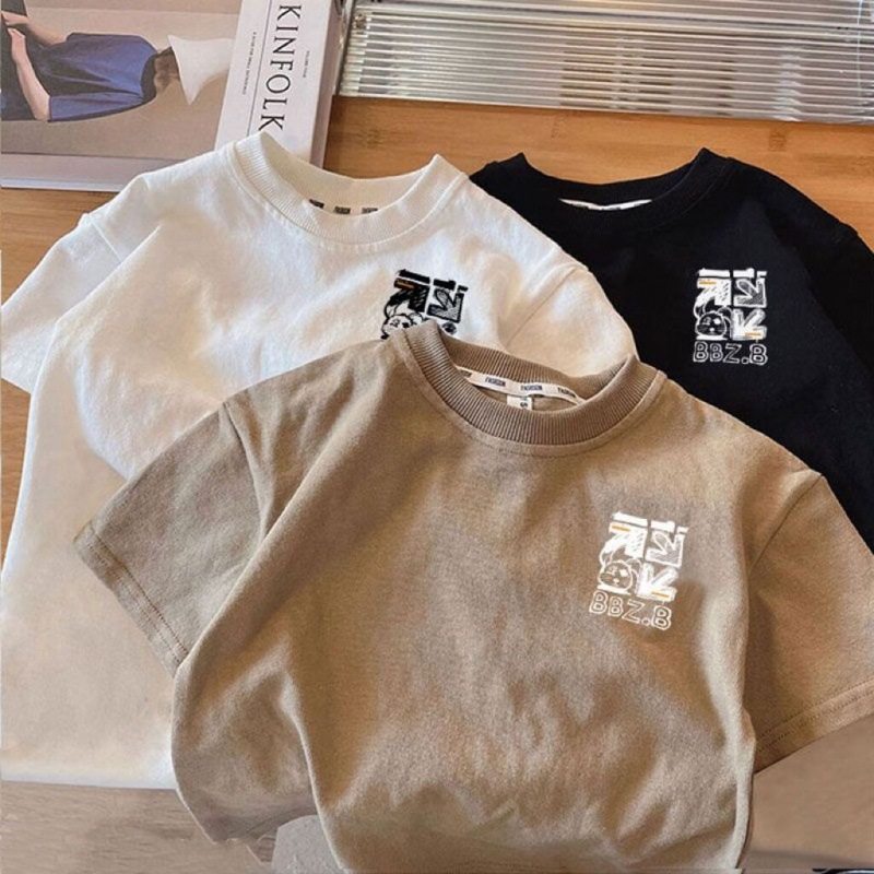 2024年新款儿童纯棉短袖T恤夏装男童韩版上衣宽松百搭男孩潮酷T