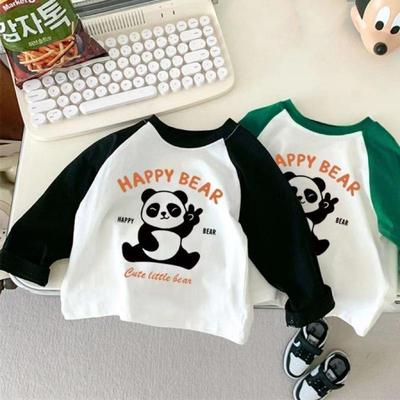 儿童撞色T恤长袖男童秋季