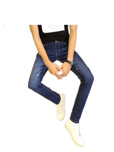 Jeans pour adolescent pieds Slim pour Quatre saisons - Ref 1465286 Image 5