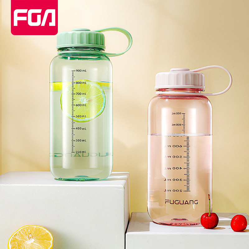 富光大容量水杯夏季女便携运动水壶男耐热健身防摔带刻度加厚滤网