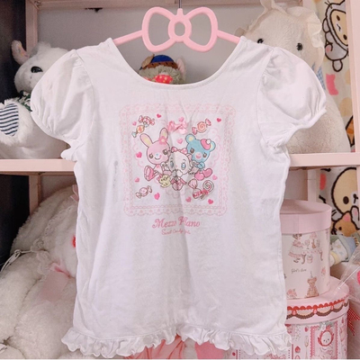 RichGirl少女软妹女儿服日系萌系T恤新款甜美卡通兔兔短袖