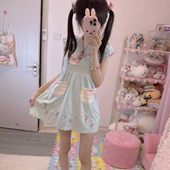 RichGirl日系小个子复刻连衣裙可爱甜美刺绣卡通软妹少女