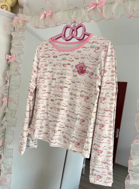 RichGirl少女复刻女儿服日系小个子可爱打底甜美软妹印花T恤显瘦