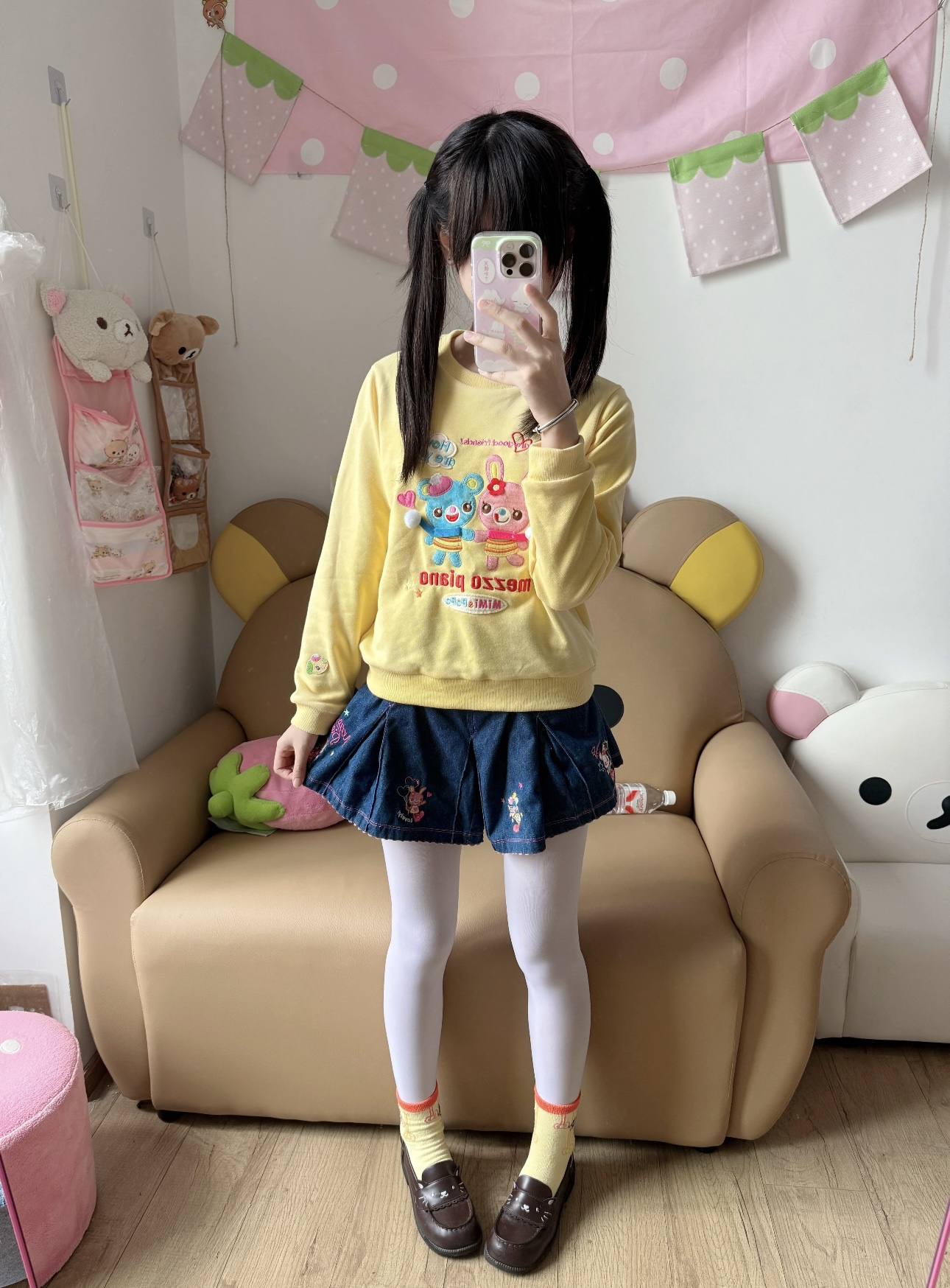 RichGirl少女日系可爱卡通印花圆领卫衣女宽松休闲百搭上衣