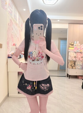 RichGirl少女日系甜美可爱软妹少女儿服mp复刻花边刺绣半身裙牛仔
