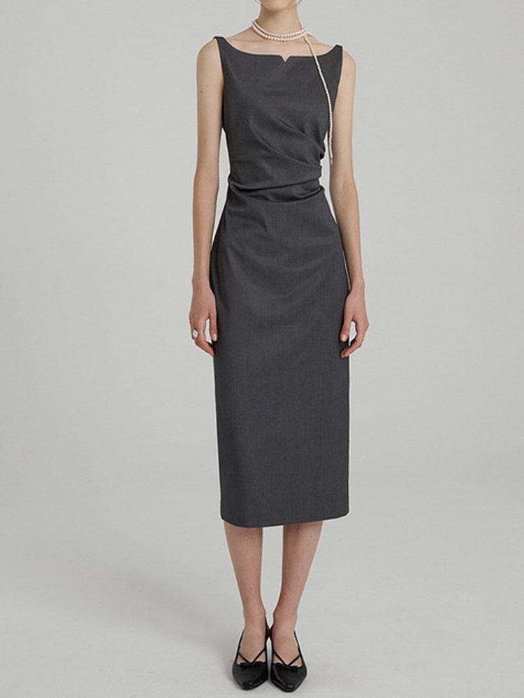 Sleeveless Midi Suit Dress: 2025 French Summer Trend - Taobao product photo 3