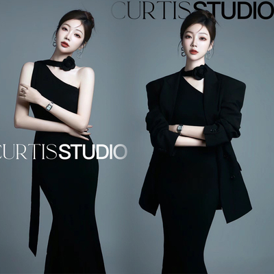 职业形象照气质影楼新款西装礼服