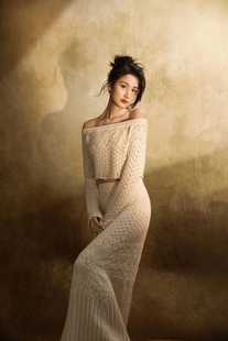 影楼新款复古法式少女油画风超仙连衣裙写真艺术照服装