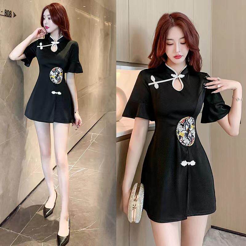 秋冬新款足疗按摩技师工作服连衣裙套装M2121