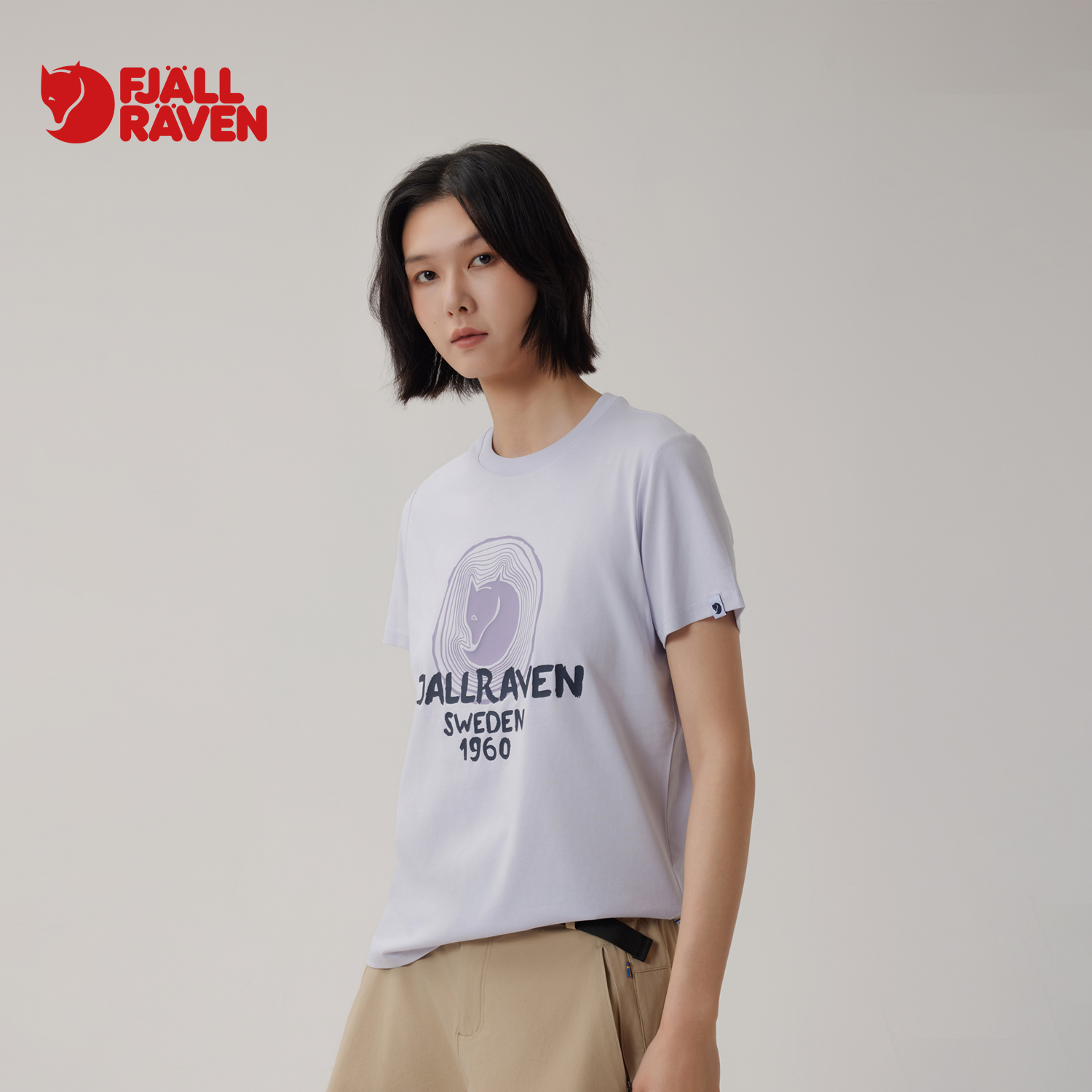 fjallraven瑞典北极狐t恤女2024春夏新款 户外短袖上衣 01