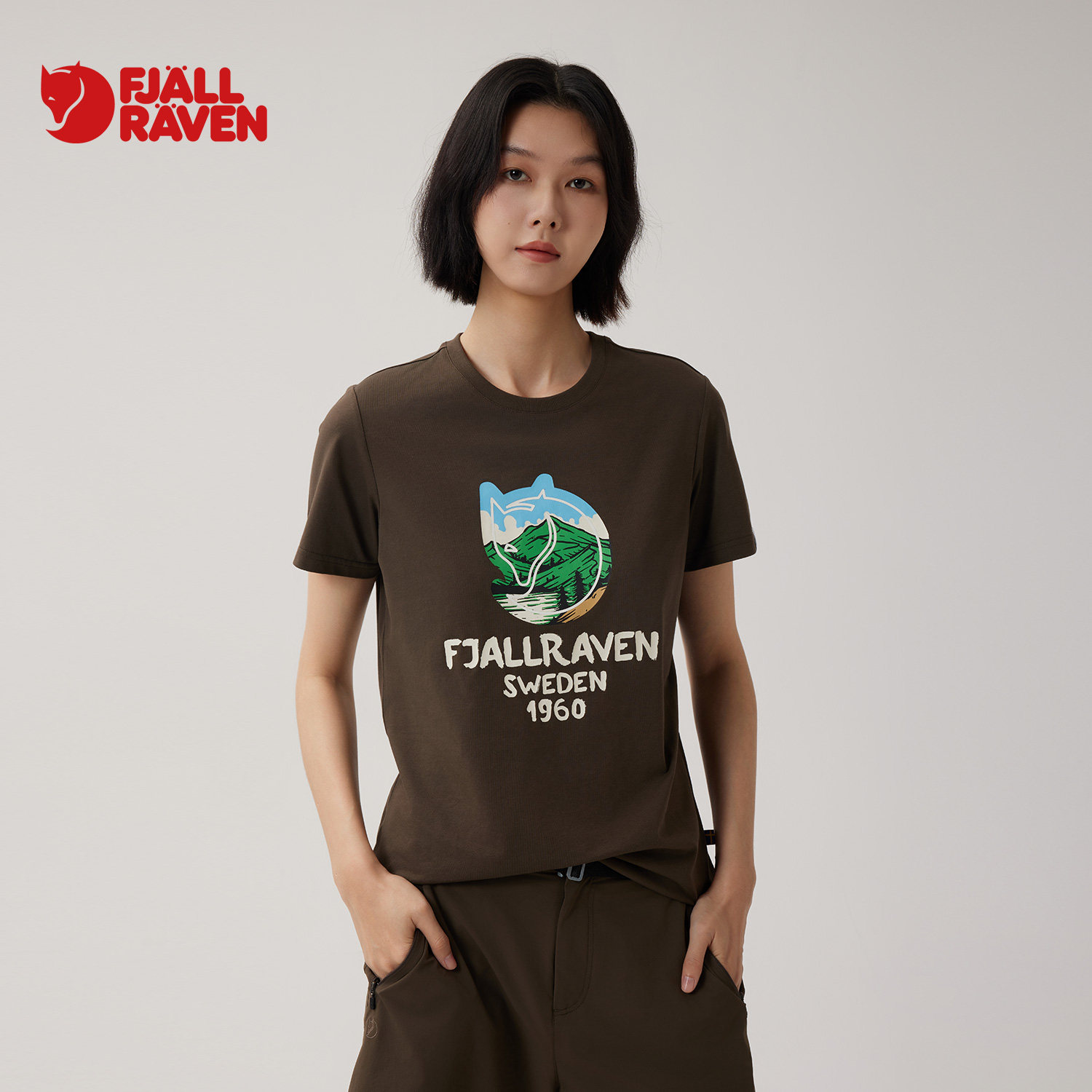 北极狐 女士户外印花短袖T恤 夏季新款 休闲上衣 01241248,户外/登山/野营/旅行用品,户外休闲衣,淘宝优惠券,粉丝福利购,淘宝优惠卷