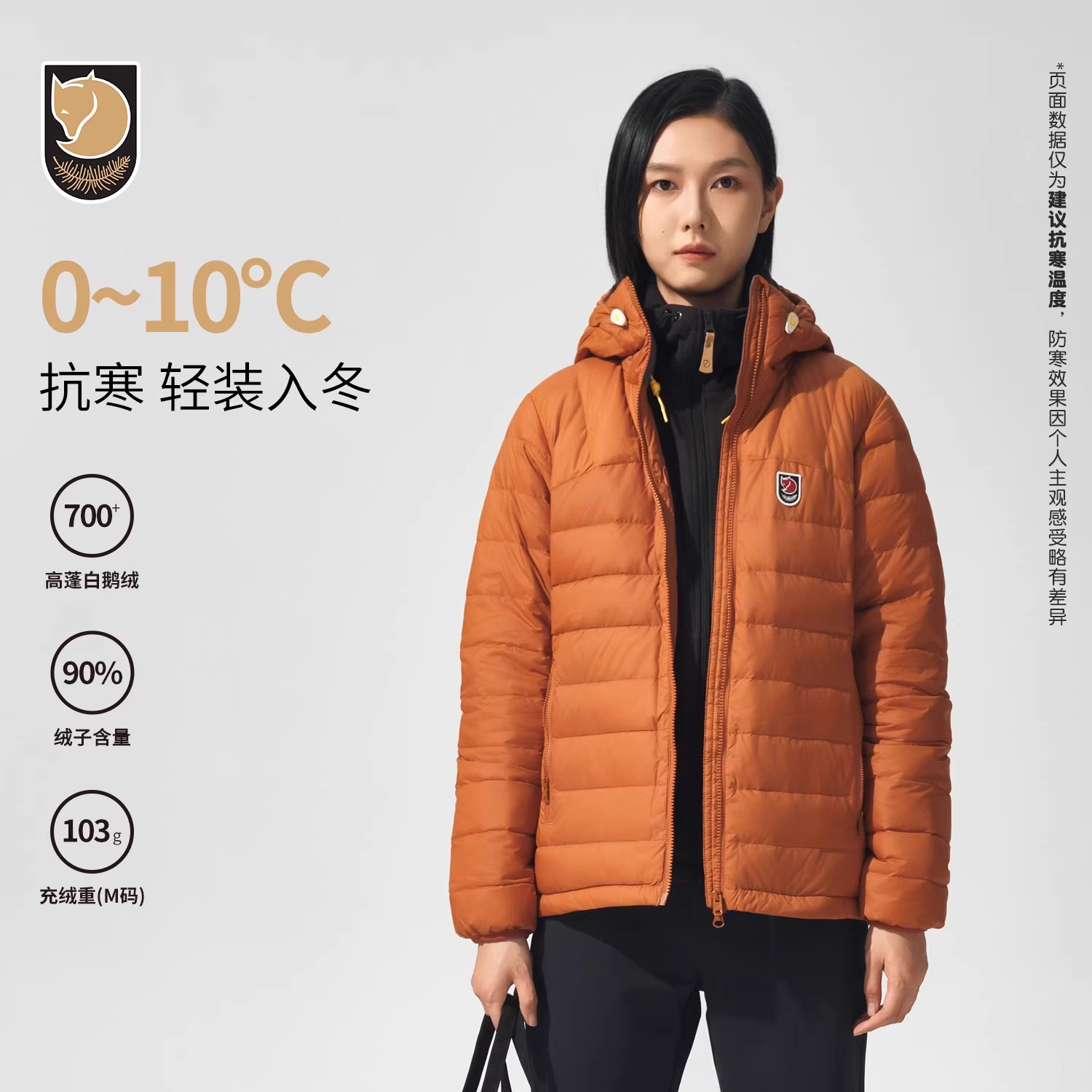 北極狐輕量防風透氣耐磨羽絨服