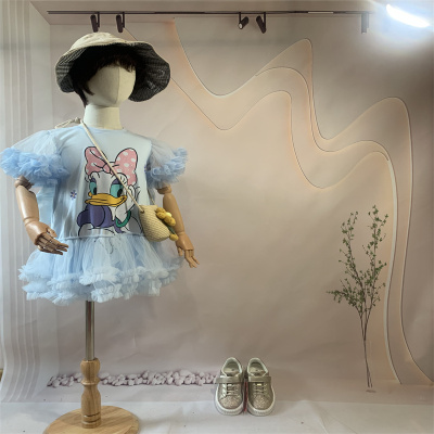2025碎花套装优质春秋夏毛衣新款公主裙纱裙女童Disney/迪士尼