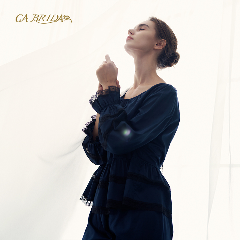 cabrida四季法式镂空可外穿睡衣