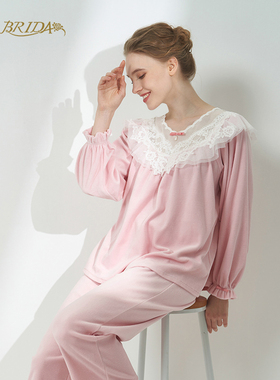 CA BRIDA【明媚.冬】秋冬爆款法式女棉绒亲肤家居睡衣套装M814AB1
