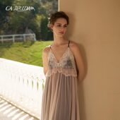 复古奢华夜礼服式 吊带睡裙O207 春夏新品 法式 BRIDA 探戈玫瑰