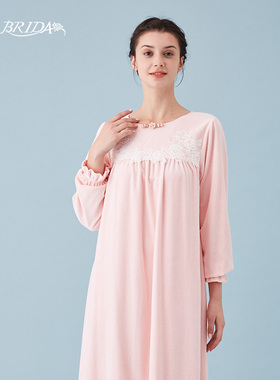 CA BRIDA/嘉德丽亚秋冬【月影】爆款法式经典长袖睡裙G1107C1