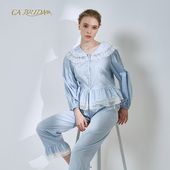 BRIDA 法式 Paris girl 推荐 复古棉家居开身长袖 睡衣套M704