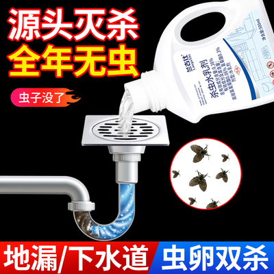 下水道杀虫剂杀小飞虫蟑螂苍蝇药潮虫臭虫管道杀虫水乳剂室内家用