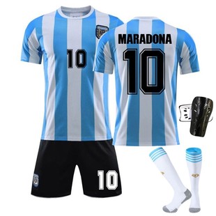 1986阿根廷复古球衣10号马拉多纳主场足球服套装成人儿童比赛队服
