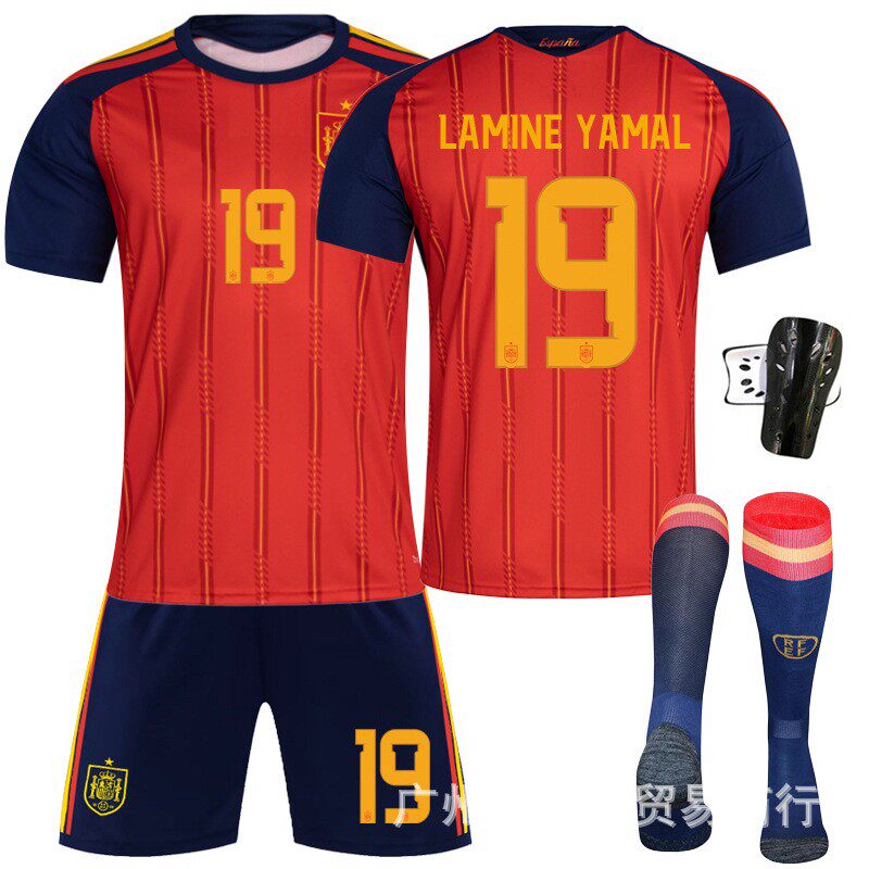 26世界杯西班牙主场球衣套装定制