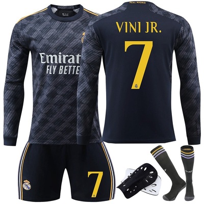 2324皇马客场长袖球衣套装定制