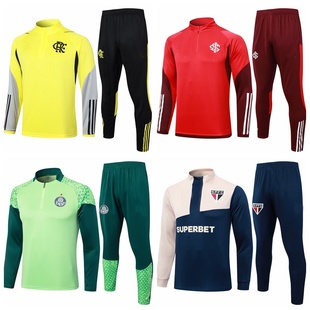 2425科林蒂安弗拉门戈巴西国际赛前热身出场服长袖足球训练服套装