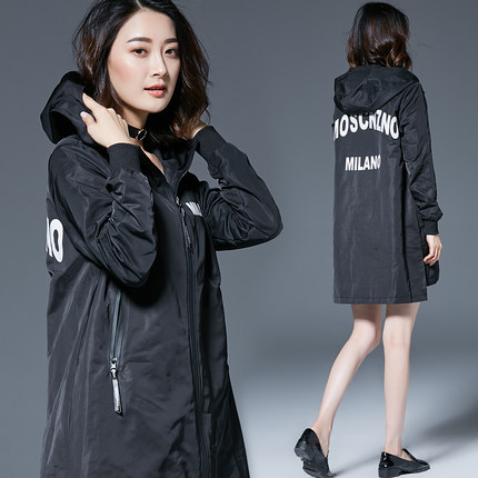 夏威莎春秋军绿色外套女中长款宽松大码女装飞行员夹克棒球服外套