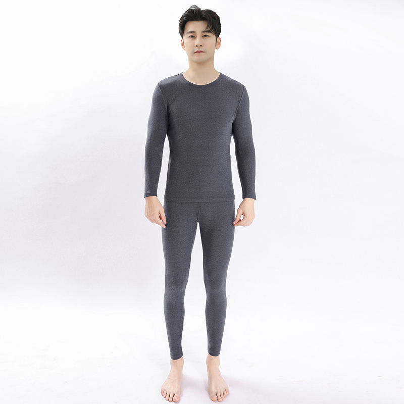 帝日斯诺长袖男简约德绒保暖套装