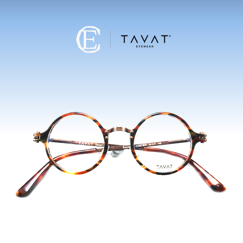 TAVAT眼镜框SC027RoundA意大利板材金属近视防蓝光镜架官方正品-封面